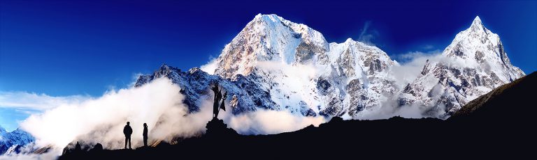 Cordillera del Himalaya Nevada en Nepal